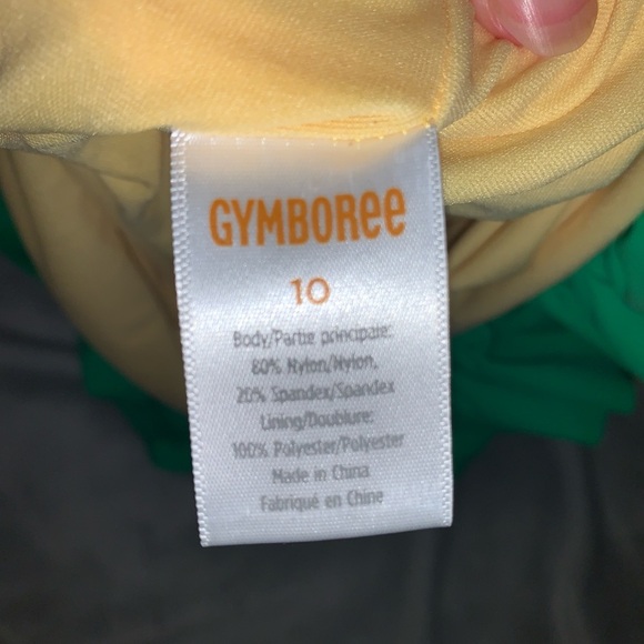 Gymboree Kids Pineapple Ruffle Swimsuit - Yellow and Green splish splash 10 - Picture 4 of 5